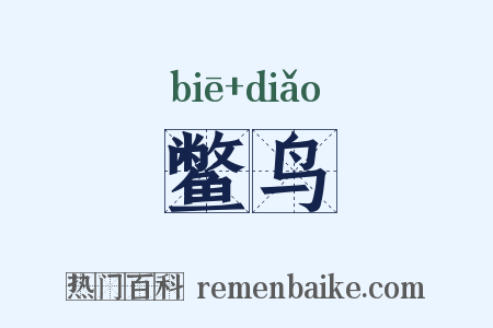 鳖鸟是什么意思的图片